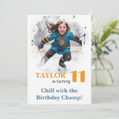 *~* AP94 k-13 DIYかわいいホッケーガール誕生日 招待状 (スタンド正面)