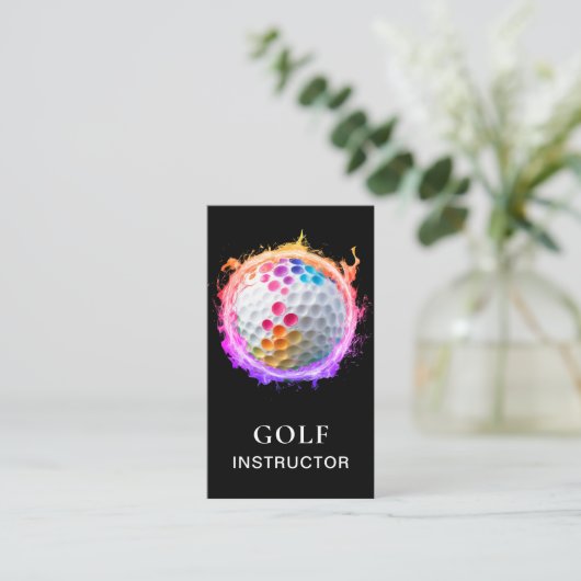 *~*  AP94 QR Flames Fire Rainbow  Bold Golf Ball  名刺 (スタンド正面)
