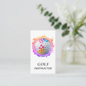 *~*  AP94 QR Flames  Rainbow Colorful Golf Ball  名刺 (スタンド正面)