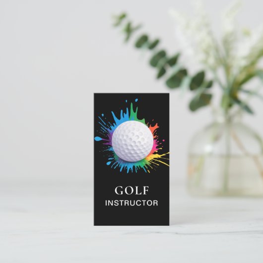 *~*  AP94  QR Rainbow Splash Bold Golf Ball  名刺 (スタンド正面)