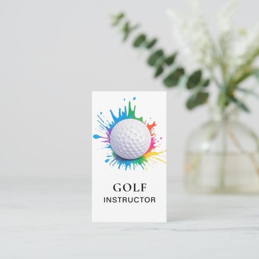 *~*  AP94  QR Rainbow Splash Golf Ball  名刺 (スタンド正面)