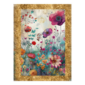 ～AP95 幻想的な花のアート 自然の野生の花 フォトプリント           