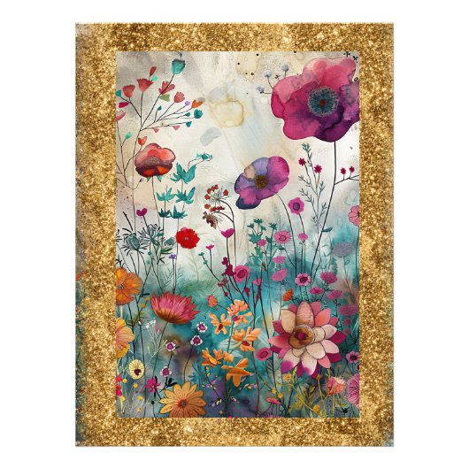 ～AP95 幻想的な花のアート 自然の野生の花 フォトプリント            (正面)