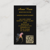 *~* AP98 Elegant Flower Gold 23  Vintage  QR  名刺 (裏面)