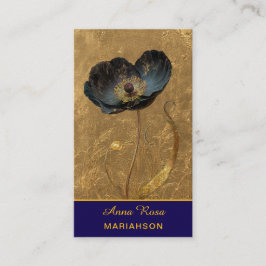 *~* AP98 Elegant Flower Gold 27  Vintage  QR  名刺