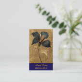 *~* AP98 Elegant Flower Gold 5  Vintage  QR  名刺 (スタンド正面)