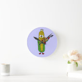 AP – コーン遊のバイオリン時計 ラウンド壁時計 (ホーム)