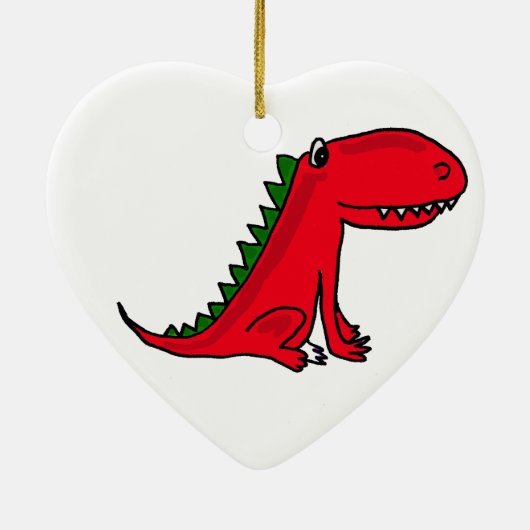 AP-赤いおよび緑ドラゴンの漫画のオーナメント セラミックオーナメント (裏面)