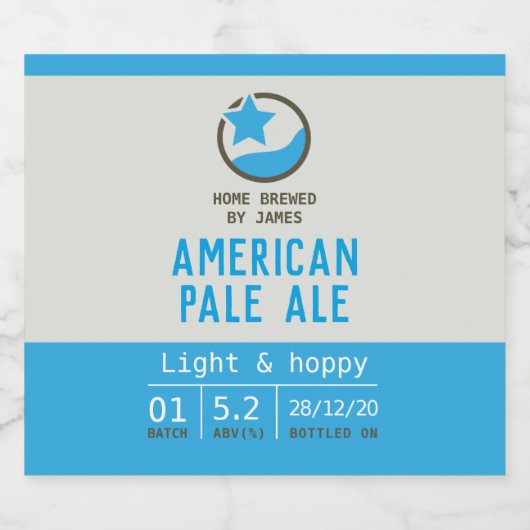 APAクラフトエールまたは自家醸造ボトル用ビールラベル ビールラベル (シングルラベル)