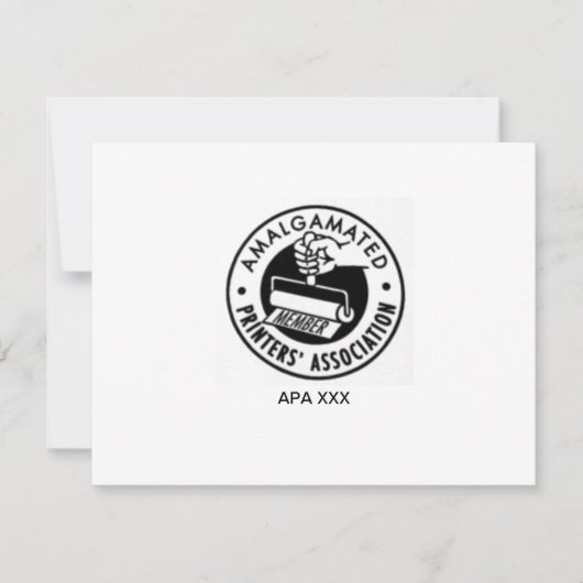 APAロゴグリーティングカード サンキューカード (正面)