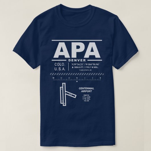 APA センテニアル空港 Tシャツ (デザイン正面)