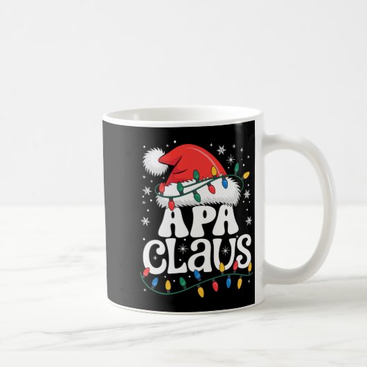 Apa Claus Funny Xmas Christmas Grandma Holiday Sty コーヒーマグカップ (右)