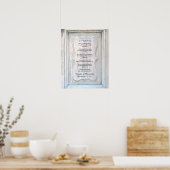 Apacheの結婚古い賛美木材の背景16x20 ポスター (キッチン)