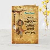 Apacheの賛美おめでとうカード カード (黄色い花)