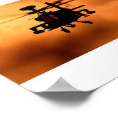 Apacheサンセットシルエット ポスター (角)