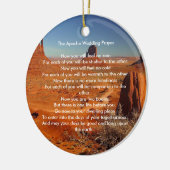 Apache結婚の賛美祈りの言葉- パーソナライズされた セラミックオーナメント (左)