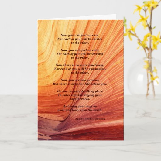 Apache結婚の賛美 No  Rain Inside v2 カード (黄色い花)