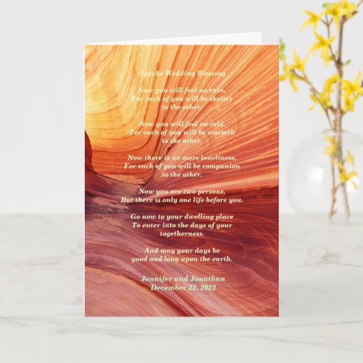 Apache結婚の賛美 No Rain Inside v2 カード (黄色い花)