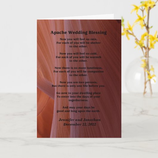 Apache結婚の賛美 No  Rain Inside v2 カード (黄色い花)