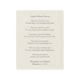 Apache結婚の賛美Burlapのフェイク背景 メタルプリント