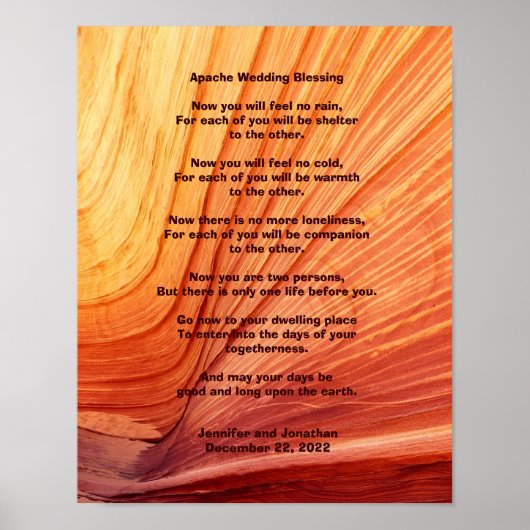 Apache結婚の賛美Poster 11" x 14"マット ポスター (正面)