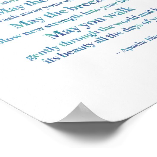 Apache賛美の水彩洗浄 ポスター (角)