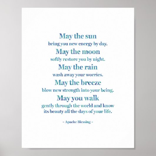 Apache賛美の水彩洗浄 ポスター (正面)