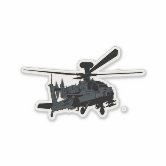 Apache, AH-64,ヘリコプターを攻撃 シール (正面)