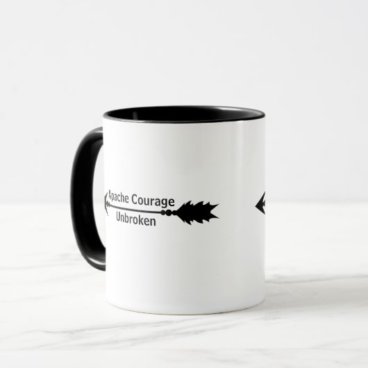 Apache Courage Unbroken Arrow Coffee Mug マグカップ (正面左)