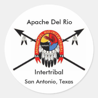 Apache Del Rio Intertribal 3"ステッカー ラウンドシール