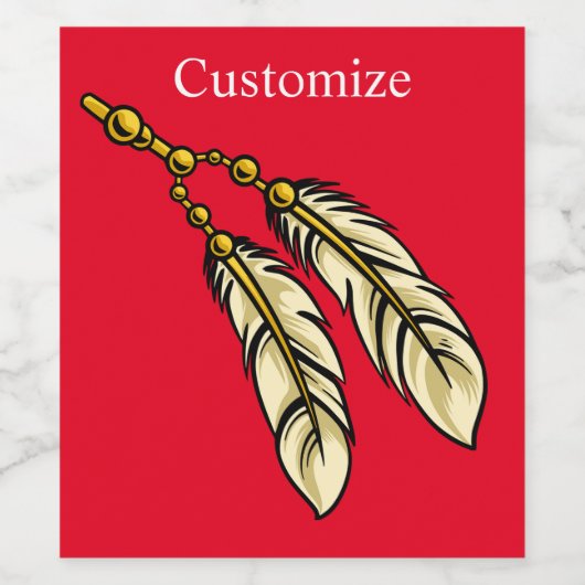 Apache Feathers Thunder_Cove ワインラベル (シングルラベル)