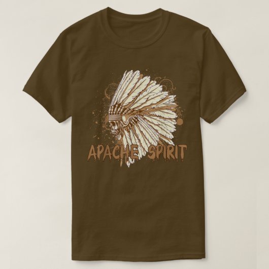Apache Head Spirit Costume Cool Easy Halloween Gif Tシャツ (デザイン正面)