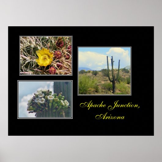 Apache Junction,Azの3つの写真プリント ポスター (正面)