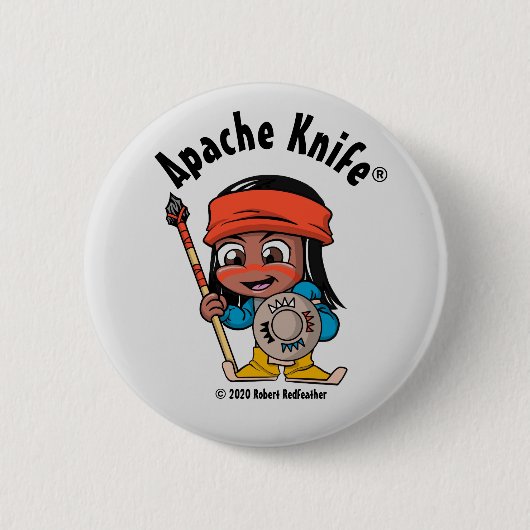 Apache Nife®™ Apache Kid 4.Bボタン 缶バッジ (正面)