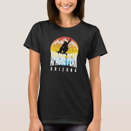 Apache Peak Snowboarder 70s 80s時代Apache Peak AZ Tシャツ (正面)