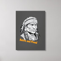 Apache Streched Canvas Print