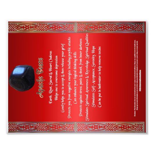 Apache Tearsプロパティ・チャート フォトプリント (正面)