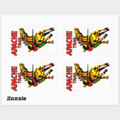 Apache Trail #1、バナー付き先住民アメリカン 長方形シール (シート)