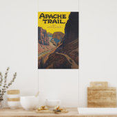 Apache Trail in Arizonaヴィンテージ旅行ポスター ポスター (キッチン)