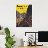 Apache Trail in Arizonaヴィンテージ旅行ポスター ポスター (ホームオフィス)