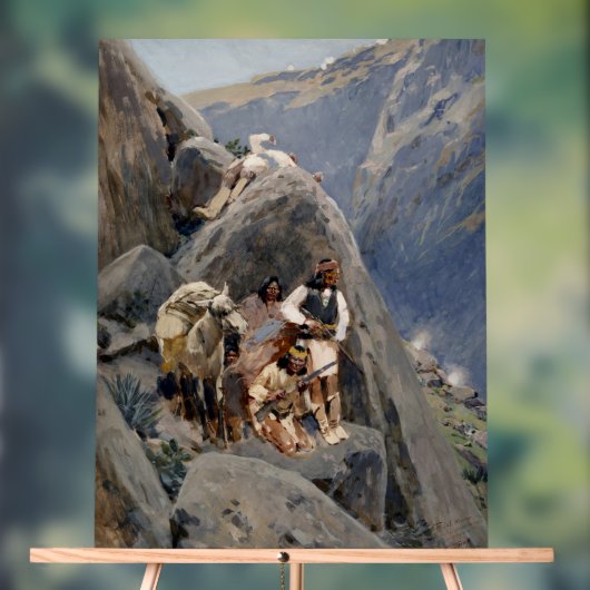 Apache Warriors：アメリカの騎兵隊の待ち伏せ アクリルサイン (ニュートラル)