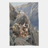 Apache Warriors：アメリカの騎兵隊の待ち伏せ キッチンタオル (縦)