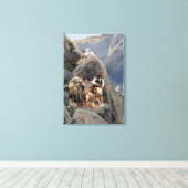 Apache Warriors：アメリカの騎兵隊の待ち伏せ キャンバスプリント (インサイチュ (ウッドフロア))