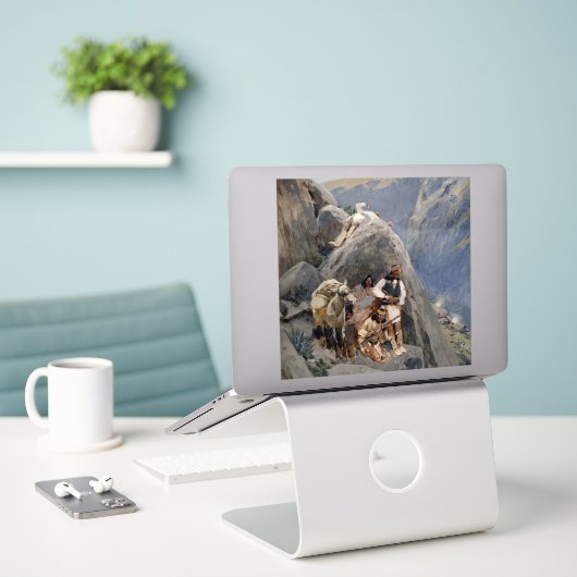 Apache Warriors:アメリカの騎兵隊の待ち伏せ シール (デスク上のノートパソコン)