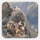 Apache Warriors:アメリカの騎兵隊の待ち伏せ スクエアシール (正面)