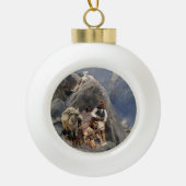 Apache Warriors:アメリカの騎兵隊の待ち伏せ セラミックボールオーナメント (正面)