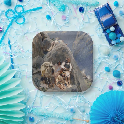 Apache Warriors:アメリカの騎兵隊の待ち伏せ ペーパープレート (パーティー)