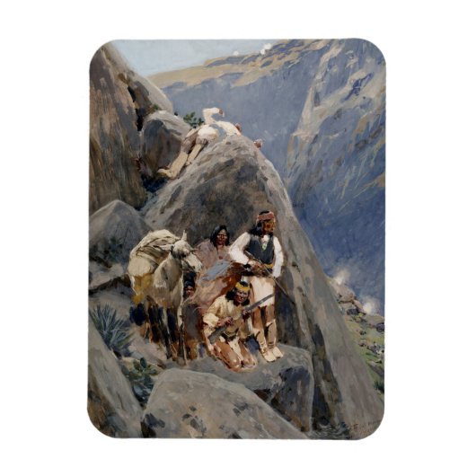 Apache Warriors：アメリカの騎兵隊の待ち伏せ マグネット (縦)