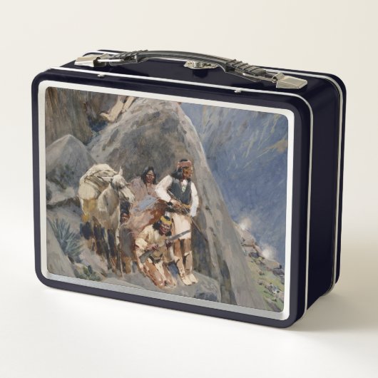 Apache Warriors：アメリカの騎兵隊の待ち伏せ メタルランチボックス (裏面)