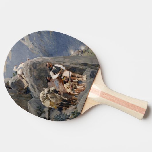 Apache Warriors:アメリカの騎兵隊の待ち伏せ 卓球ラケット (横)